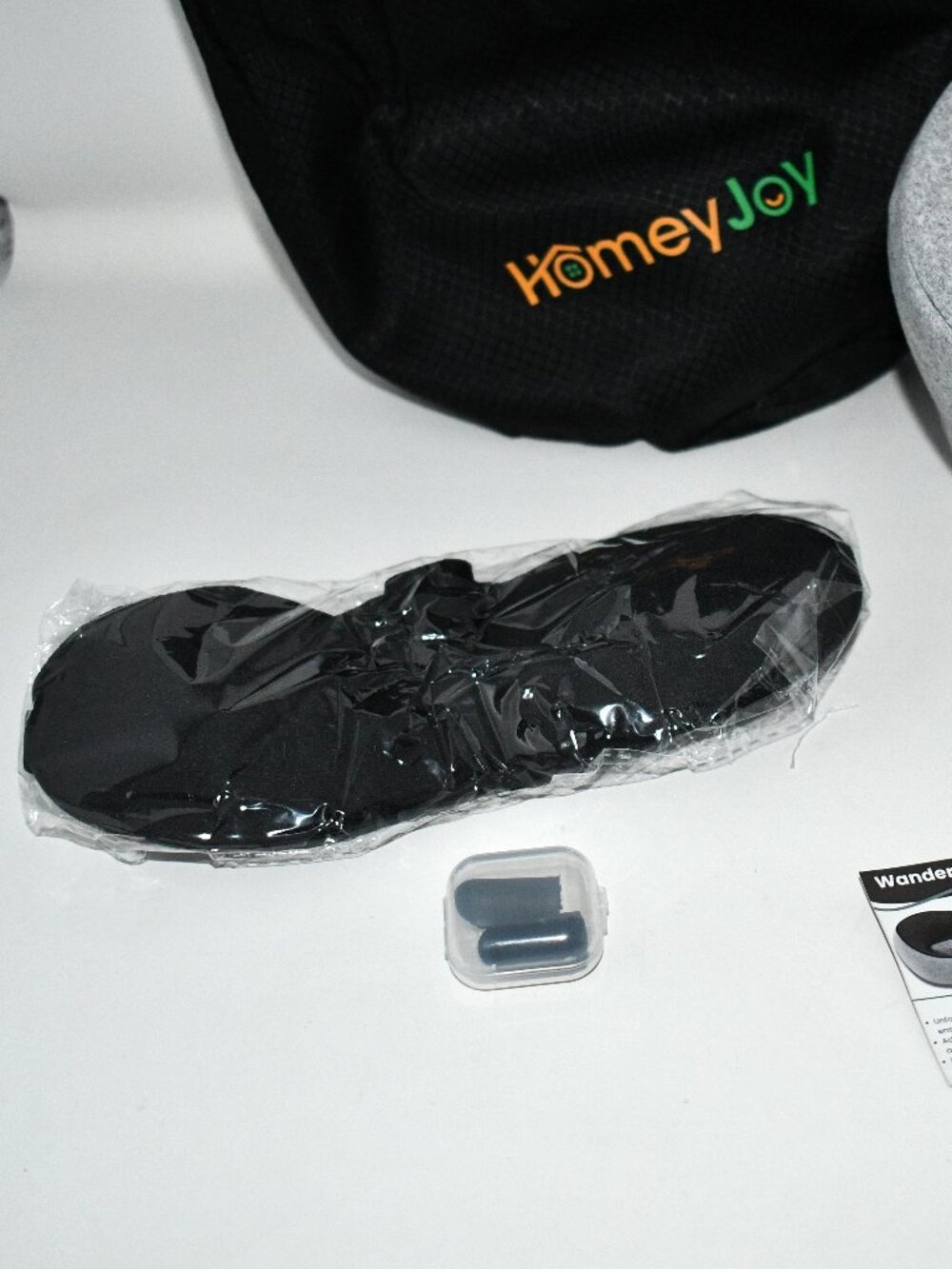 HomeyJoy Memory Foam Travel Neck Pillow, 360° Support, Gray, NWT Condition: New - Picture 2 of 4